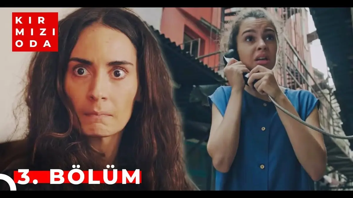 Kırmızı Oda 3. bölüm tanıtım karesinde Alya ve ankesörlü telefonla konuşan genç kadın