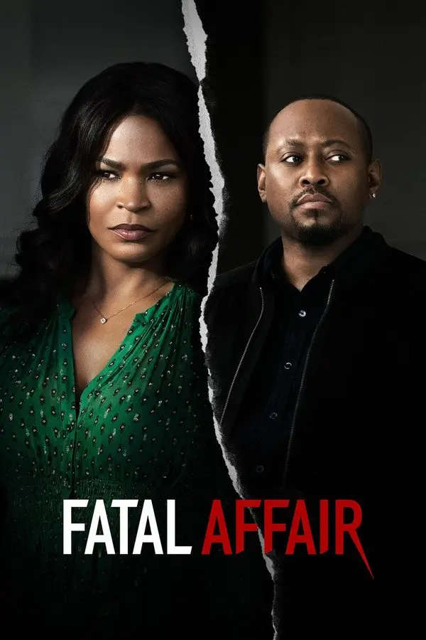 Fatal Affair filminin afişi: ortasından yırtılmış gibi ikiye bölünmüş karanlık zeminde solda yeşil bluzlu Nia Long, sağda siyah gömlekli Omar Epps; altta FATAL AFFAIR yazısı