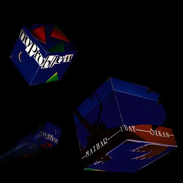 MFÖ’nün No Problem albüm kapağı; koyu fonda renkli geometrik küpler